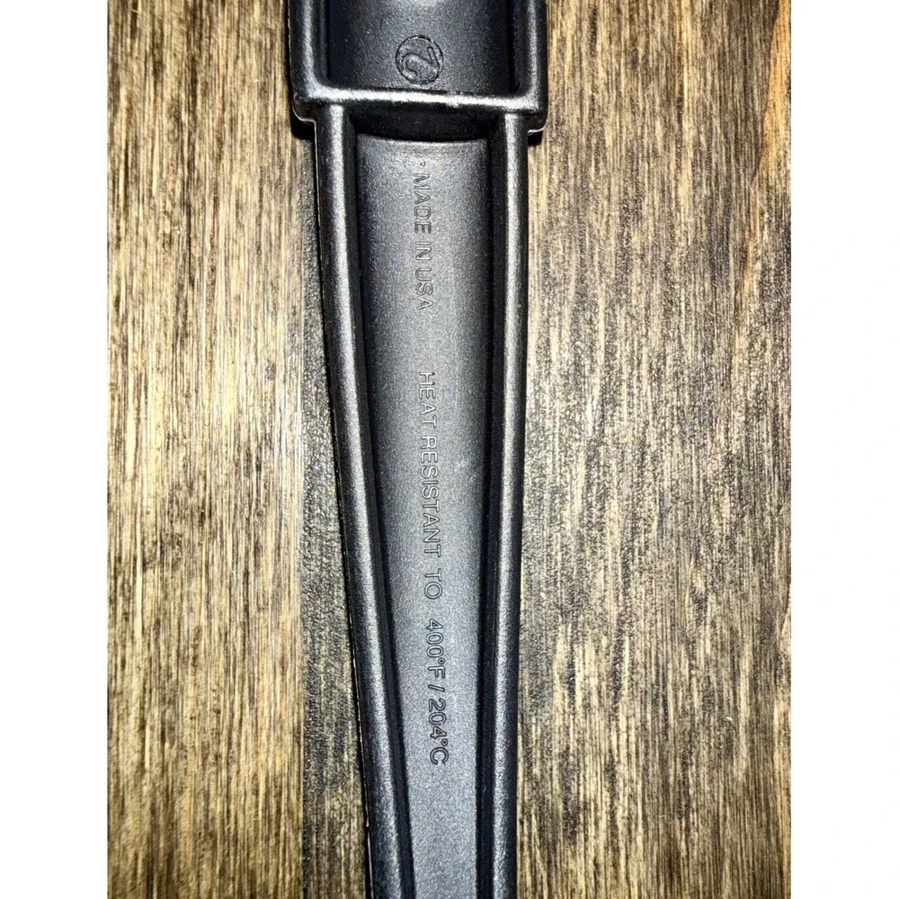 Slotted Serving Spoon Kitchen Utensil Black Excellent Nylon USA